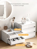 Axyaa 6-Tier Desk Organizer with Drawers and Dividers for Office, Jewelry, Cosmetics, and More