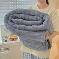 Axyaa Ultra Soft Taffeta Plaid Blanket | Lightweight Cozy Warm Solid Color Blanket