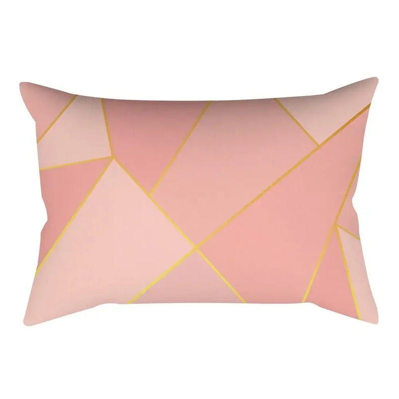 Axyaa Pink Geometric Stripes Pillow Cover for Home Decor and Living Room