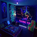 Axyaa Mushroom Glow Tapestry Trippy Gaming Wall Hanging Hippie Psychedelic Decor