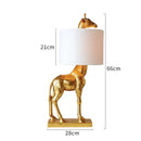 Axyaa Designer Giraffe Resin Table Lamp - Gold Night Light - E26/E27 Holder
