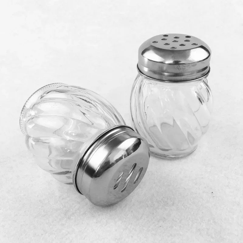 Axya Glass Seasoning Bottle Set for Kitchen, Barbecue & Pepper Flavor