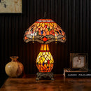 Axyaa Tiffany Table Lamp with LED Stained Glass Desk Lights