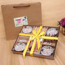 Axyaa Cherry Blossom Ceramic Sushi & Sashimi Dinnerware Set (12Pcs)
