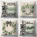 Axyaa Flower Bow Print Pillowcase for Living Room Sofa Chair Decoration
