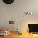Axyaa Silver Aluminium Adjustable Table Lamp for Bedroom Study Reading