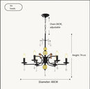 Axyaa Nordic Modern Vintage Chandelier for Living Room, Hall, Bedroom, Dining Room