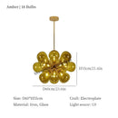 Axyaa Glass Bubble Pendant Chandelier for Modern Room Decor