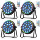 Axyaa RGBW LED Par Light 4IN1 DJ Party Lights with Remote Control