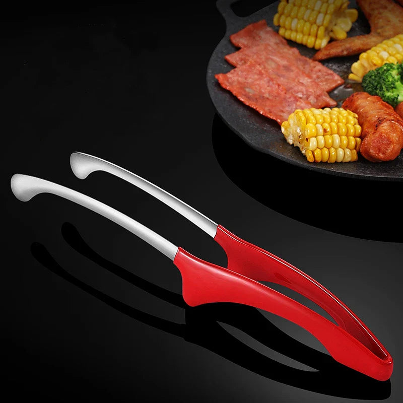 Axyaa Silicone Handle Stainless Steel Food Tongs