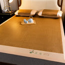 Axyaa Bamboo Cooling Mat & Pillowcase Set, Ice Silk Bed Sheet, Non-Slip Cool Pad