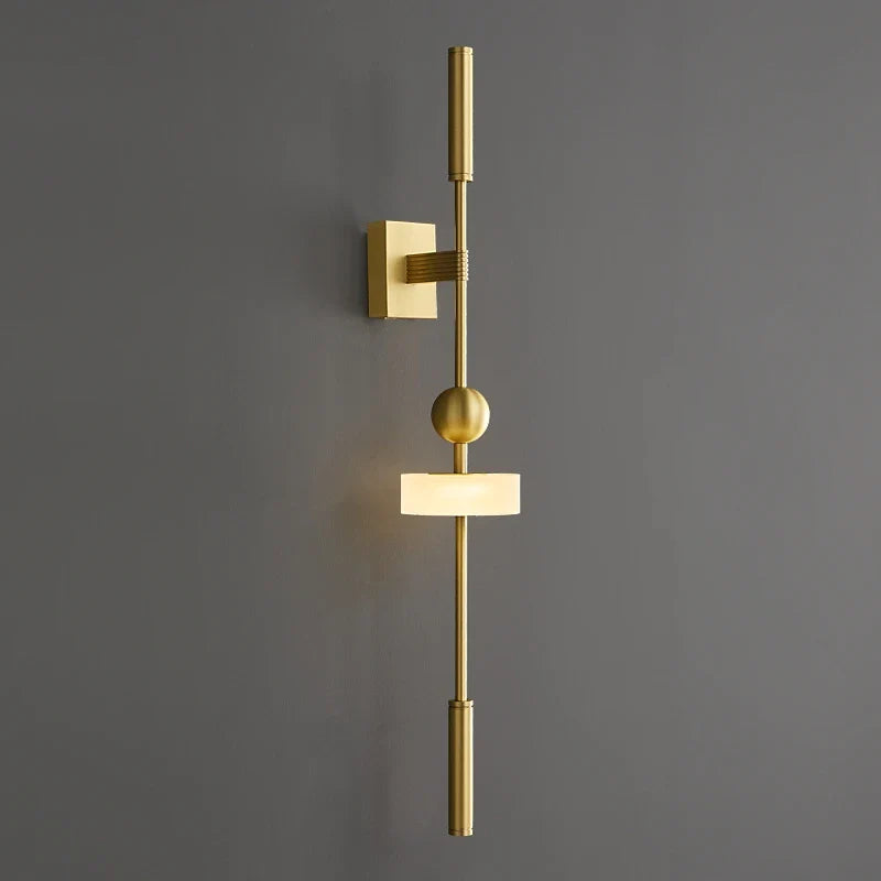 Axyaa White Acrylic Brass Wall Light - Modern Style for Home Decor