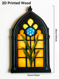 Axyaa Gothic Church Window Style Desktop Decor Floral/Geometric Ornaments