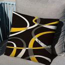 Abstract Geometric Printing Pillowcase in Yellow, Black, White, Gray for Axyaa Pillows