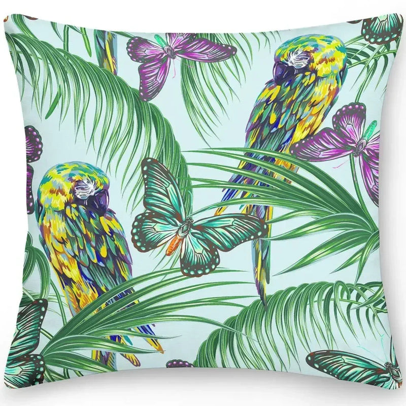 Axyaa Butterfly Flower Cushion Cover - Elegant Home & Office Decor