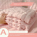Axyaa Seersucker Quilted Summer Comforter | Machine Washable Refreshing Blanket