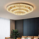 Axyaa Crystal Chandelier Ceiling Light Modern Dimmable Steel Led Luminarias