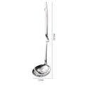 Axyaa Curved Handle Wall Hook Spoon Colander Ladle Stainless Steel Skimmer Kitchen Gadgets
