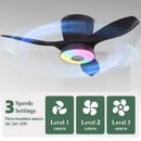 Axyaa Bluetooth Speaker RGB Ceiling Fan Light Remote Control - LED Fan Lamp