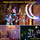 Solar Star Moon Fairy Light Garland by Axyaa - Waterproof Outdoor Christmas Garden Decor
