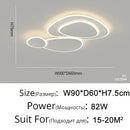 Axyaa Nordic White LED Ceiling Chandelier - Modern Dimmable Lighting for Living Room