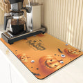 Axyaa Pumpkin Pattern Kitchen Absorbent Drying Mat & Cup Mats