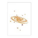 Axyaa Boho Sun Star Rainbow Canvas Painting Rocket Poster Nursery Print Wall Art