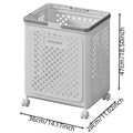 Yoga Mat Storage Basket & Collapsible Laundry Bin with Wheels by Axyaa