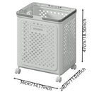 Yoga Mat Storage Basket & Collapsible Laundry Bin with Wheels by Axyaa