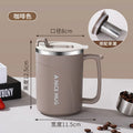 Axyaa Insulated Stainless Steel Coffee Mug with Tea Strainer, Lid, and Handle
