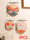 Colorful Bamboo Circle Wall Decorations by Axyaa - Aesthetic Boho Home Crafts