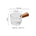 Axyaa Glass Gravy Boat with Acacia Wood Handle: Restaurant Seasoning Tool