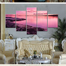 Axyaa Sunset Scenery Canvas Wall Art Set - Modern Nature Landscape Home Decor