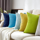 Nordic Corduroy Pillow Cover 50x50cm Super Soft by Axyaa