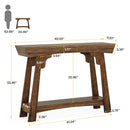 Axyaa Farmhouse 2-Tier Wood Console Table: Rustic Entryway Sofa Table