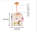 Axyaa Nordic Loft Bird Cage Pendant Lamp Gold Home Decor Light