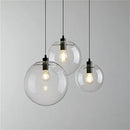 Axyaa Nordic Glass Ball Pendant Lights - Modern Clear Glass Hanging Lamp