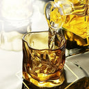 Axyaa Glass Mug: Glacier Wine Whiskey Coffee Cup, Irregular Shape Drinkware