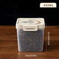 Axyaa Coffee Bean Sealed Jar Clear Food Storage Box Moisture-proof Airtight Container