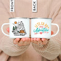 Enamel Mountain Mug with Handle by Axyaa. Best Camping Gift for Outdoor Lovers