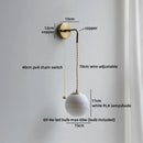 Axyaa Luxury White Ball LED Wall Lamp for Home Interior Lighting