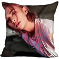 Axyaa Satin Hwang Hyunjin Pillow Cover - Decorative Bedroom Office Pillowcase Square Zipper Case