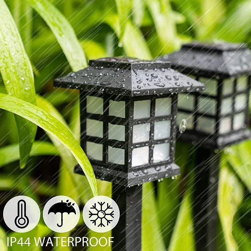 Axyaa Solar LED Pathway Lights - Bright Outdoor Waterproof Garden Decor for Landscape and Driveway