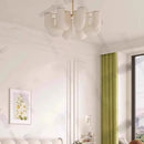 Axyaa Cream LED Chandelier for Modern Living Room and Bedroom Décor