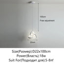 Axyaa Modern LED Pendant Lamp - White/Black for Home Decoration