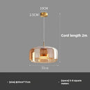 Axyaa Ash Grey Glass Pendant Light LED Chandelier, Modern Nordic Design for Living Room.
