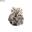 Axyaa Butterfly Wings Ceramic Vase Desk Decoration Modern Decor Artificial Flowers