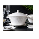 Axya White Bone Dinnerware Set - 60-Piece European Style Tableware & Spoon Chopsticks