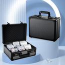 Axyaa 3-Row Trading Card Case: PSA Graded Card Box, Toploader Holder & Slab Storage