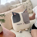 Axyaa Cartoon Cat Pillow Sofa Bedhead Cat Cushion Backrest Sleeping Pillow